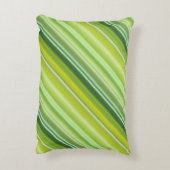 Groene en gele strepen accent kussen (Achterkant (Verticaal))
