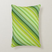 Groene en gele strepen accent kussen (Voorkant(Verticaal))