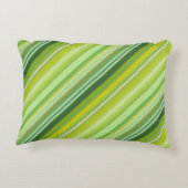 Groene en gele strepen accent kussen (Achterkant)