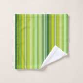 Groene en gele strepen bad handdoek (Wasdoekje)
