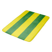 Groene en gele strepen badmat (Gekanteld)