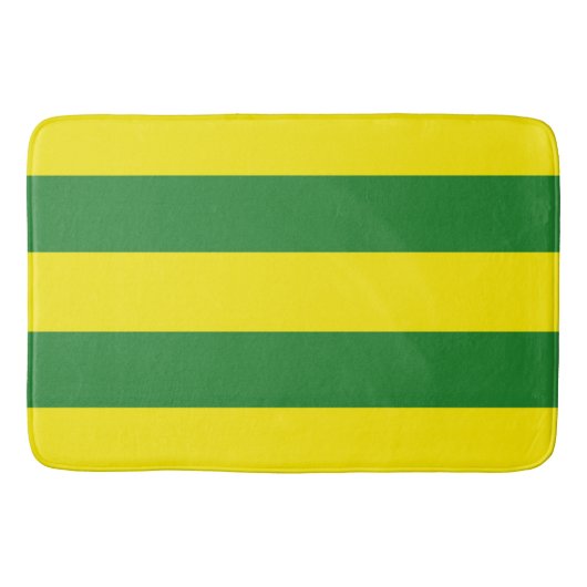 Groene en gele strepen badmat (Voorkant)