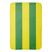 Groene en gele strepen badmat (Voorkant Verticaal)