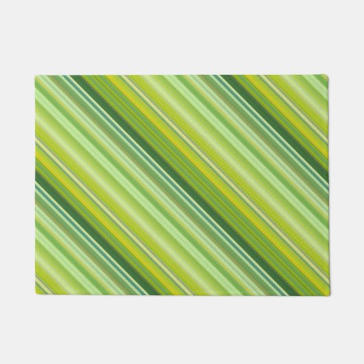 Groene en gele strepen deurmat (Voorkant)