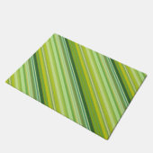 Groene en gele strepen deurmat (Schuin)
