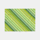 Groene en gele strepen fleece deken (Voorkant (Horizontaal))