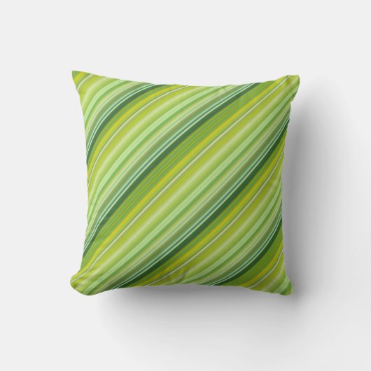 Groene en gele strepen kussen (Voorkant)
