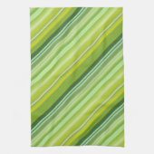 Groene en gele strepen theedoek (Verticaal)