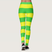 Groene en gele stropen voor vrouwen leggings (Achterkant)