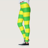 Groene en gele stropen voor vrouwen leggings (Links)