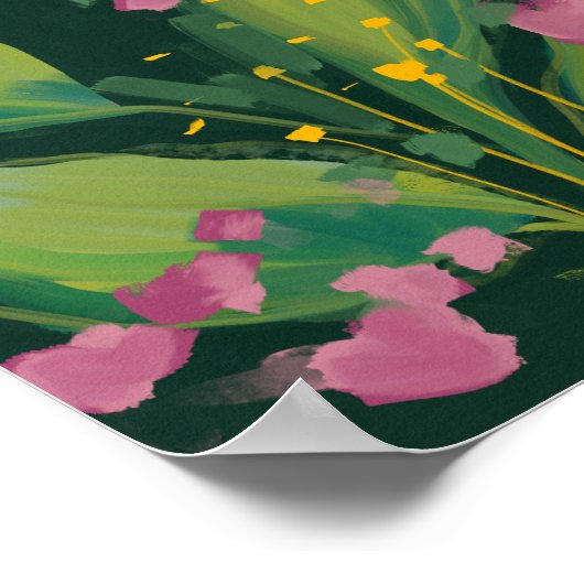 groene en gele tuin met thema poster (Hoek)