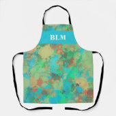 Groene en gele vallen Modern Abstract Design Schort (Voorkant)