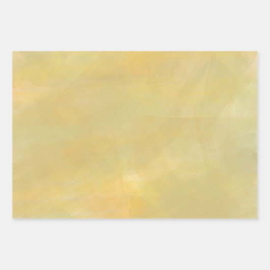 Groene en gele Waterverf Inpakpapier Vel (Voorkant 3)