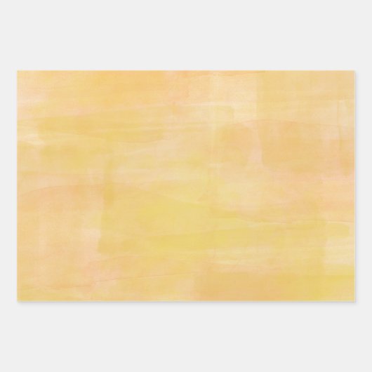 Groene en gele Waterverf Inpakpapier Vel (Voorkant)