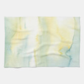 Groene en gele Waterverf Schilderkeuken Theedoek (Horizontaal)
