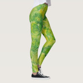 Groene en gele wervelingen Leggings (Rechts)