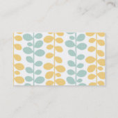 Groene en gele wijnstokken Roepkaarten Contactkaartje (Achterkant)