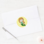 groene en gele Zeemeerminnende Stickers (Envelop)