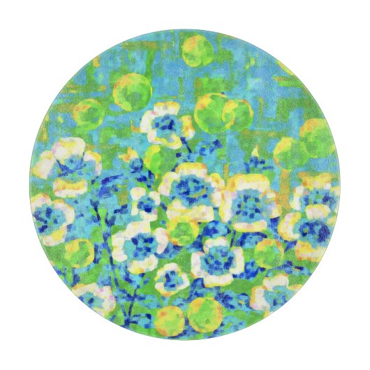 Groene en Gele Zomer Tray Snijplank (Voorkant)