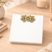 Groene en gele zonnebloem post-it® notes