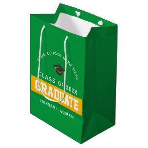 Groene en Gold Afstuderen - Aangepast Medium Cadeauzakje