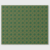  Groene en Gold Brocade Holiday Cadeaupapier (Vlak)