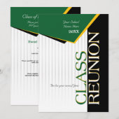 , groene en Gold Class Reunion Kaart (Voorkant / Achterkant)