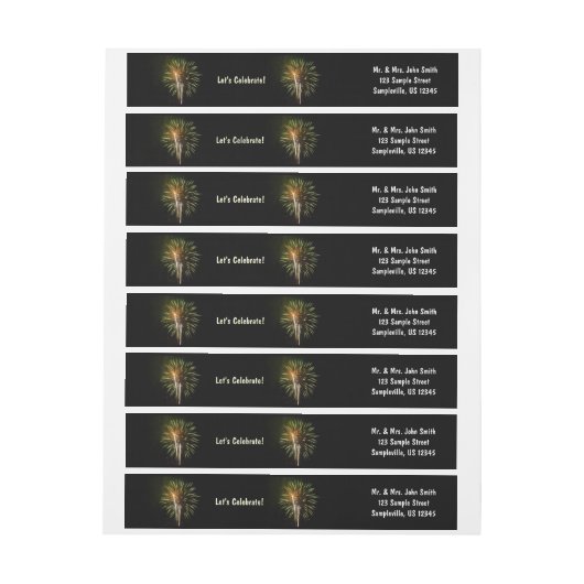 Groene en Gold Fireworks Holiday Celebration (Vel)