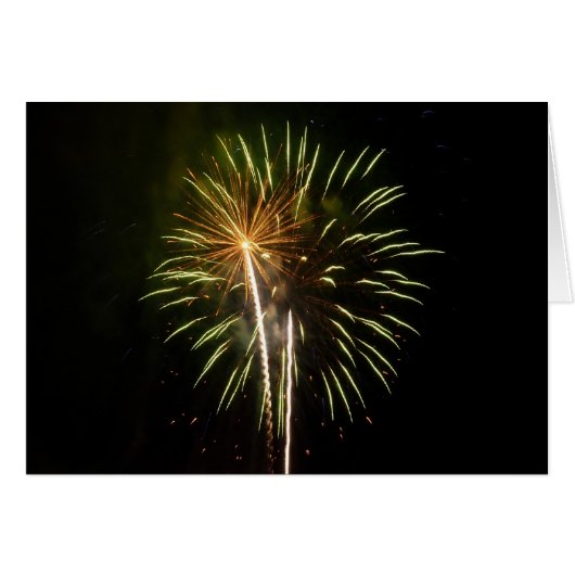 Groene en Gold Fireworks Holiday Celebration (Voorkant Horizontaal)