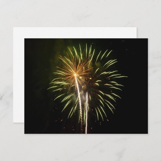 Groene en Gold Fireworks Holiday Celebration (Voorkant / Achterkant)