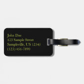 Groene en Gold Fireworks Holiday Celebration Bagagelabel (Achterkant horizontaal)