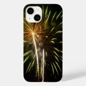 Groene en Gold Fireworks Holiday Celebration Case-Mate iPhone Case (Achterkant)