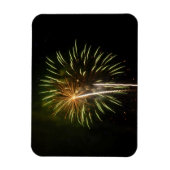 Groene en Gold Fireworks Holiday Celebration Magneet (Verticaal)