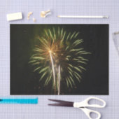 Groene en Gold Fireworks Holiday Celebration Tissuepapier (Craft)