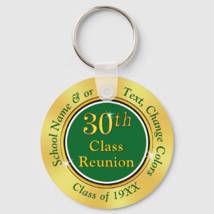 Groene en Gold High School Reunion 30 jaar Sleutelhanger