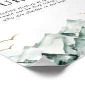 Groene en goudberg Deze kaars brandt rond Poster (Hoek)