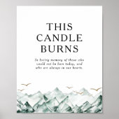 Groene en goudberg Deze kaars brandt rond Poster (Voorkant)