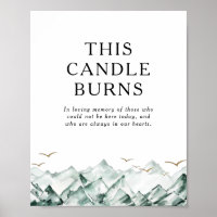 Groene en goudberg Deze kaars brandt rond