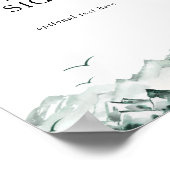 Groene en goudbergen Kaarten en cadeautjes op maat Poster (Hoek)