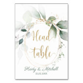 Groene en goudbladeren, hoofdtafel, kaart (Voorkant)