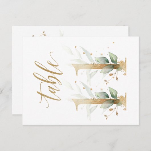 Groene en goudbladeren, tabel 11, tabelnummer briefkaart (Voorkant / Achterkant)