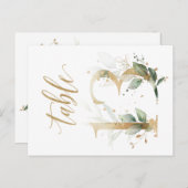 Groene en goudbladeren, tabel 13, tabelnummer briefkaart (Voorkant / Achterkant)