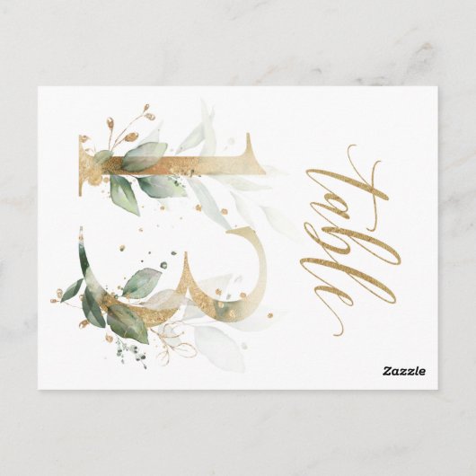 Groene en goudbladeren, tabel 13, tabelnummer briefkaart (Achterkant)