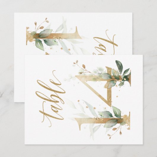 Groene en goudbladeren, tabel 14, tabelnummer briefkaart (Voorkant / Achterkant)