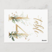 Groene en goudbladeren, tabel 14, tabelnummer briefkaart (Achterkant)