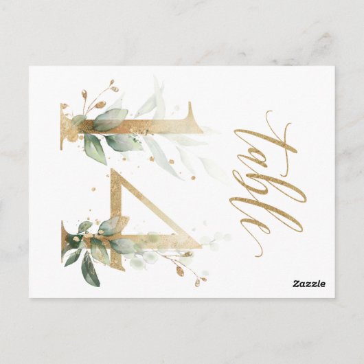 Groene en goudbladeren, tabel 14, tabelnummer briefkaart (Achterkant)