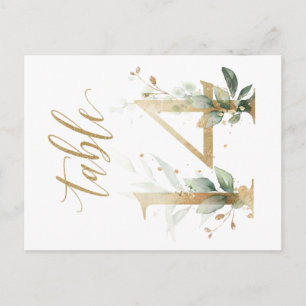Groene en goudbladeren, tabel 14, tabelnummer briefkaart