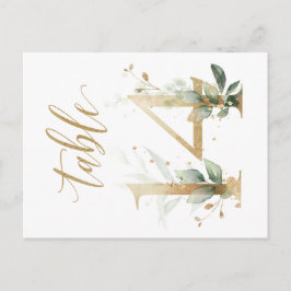 Groene en goudbladeren, tabel 14, tabelnummer briefkaart