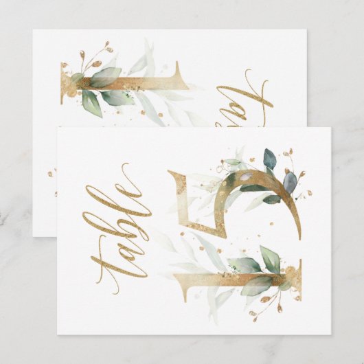 Groene en goudbladeren, tabel 15, tabelnummer briefkaart (Voorkant / Achterkant)