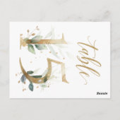 Groene en goudbladeren, tabel 15, tabelnummer briefkaart (Achterkant)